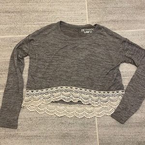 Bethany Mota long sleeve crop top
